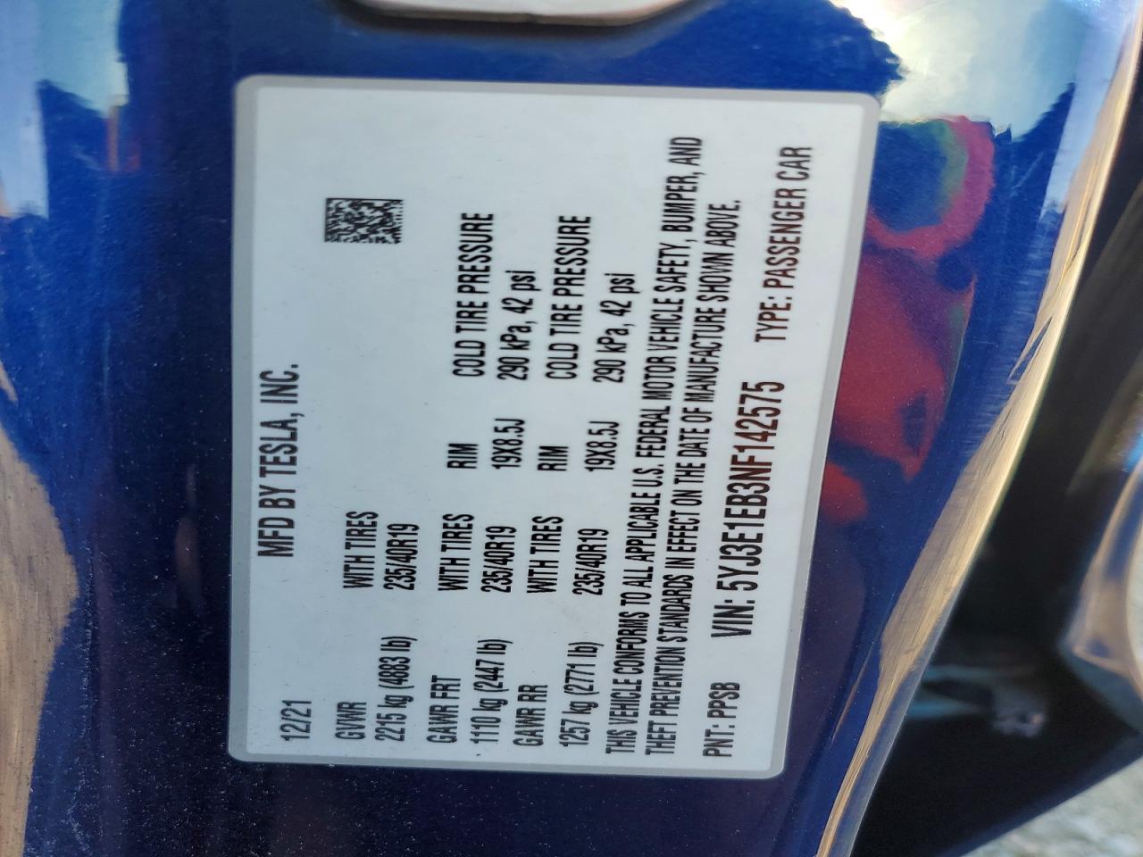 2022 TESLA MODEL 3 photo 25