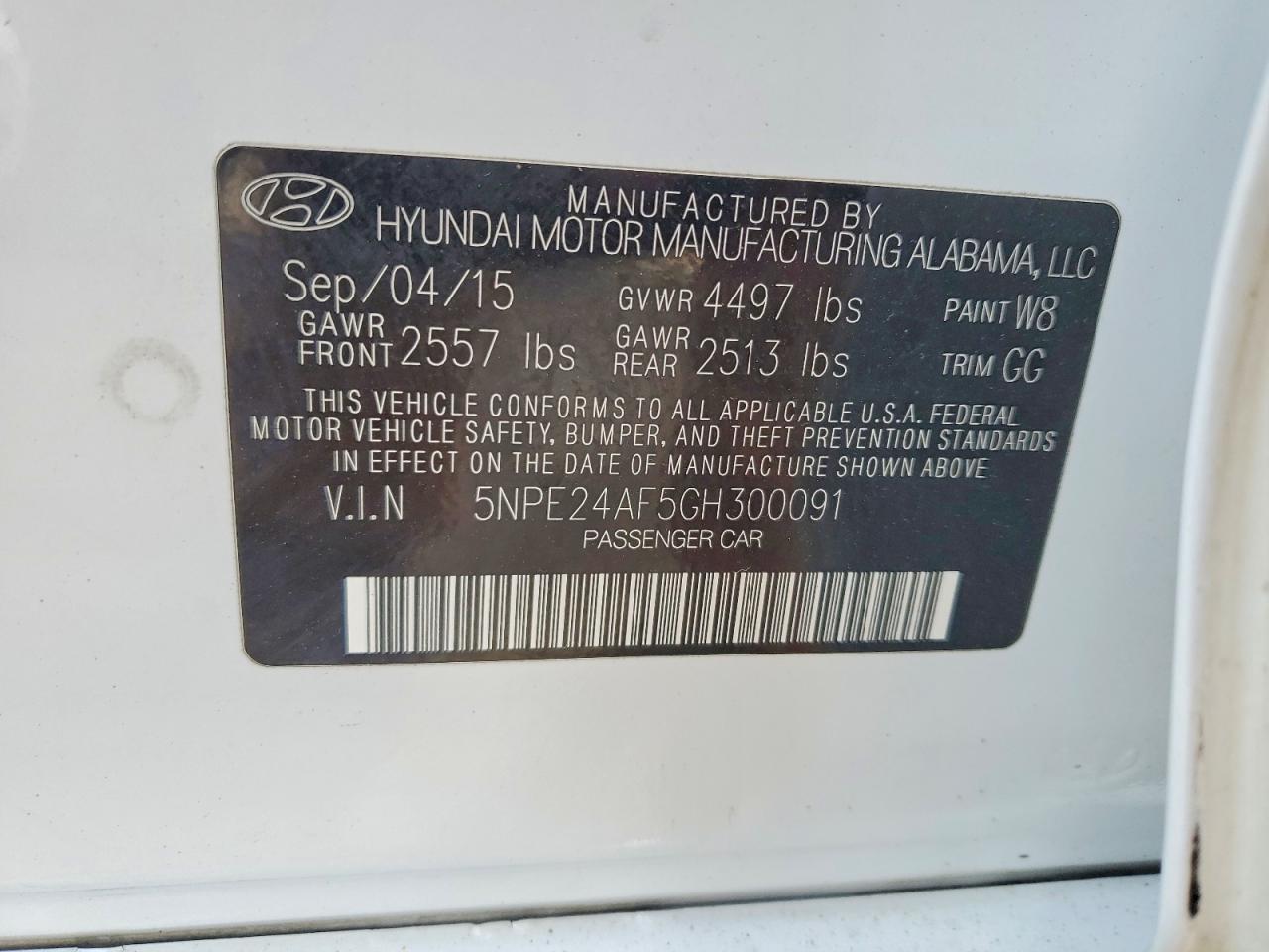 2016 HYUNDAI SONATA photo 23