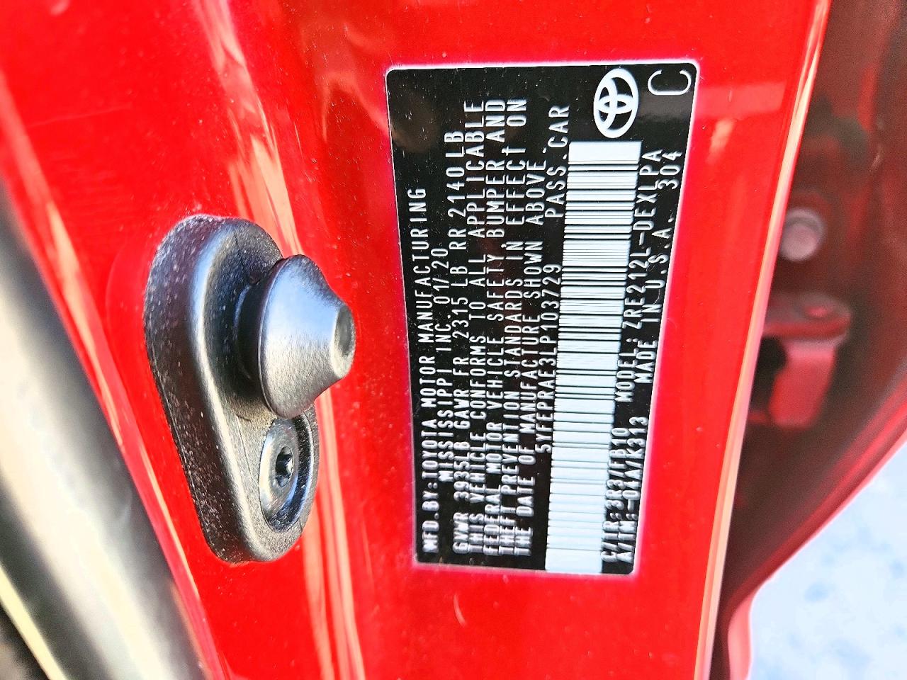 2020 TOYOTA COROLLA LE photo 23