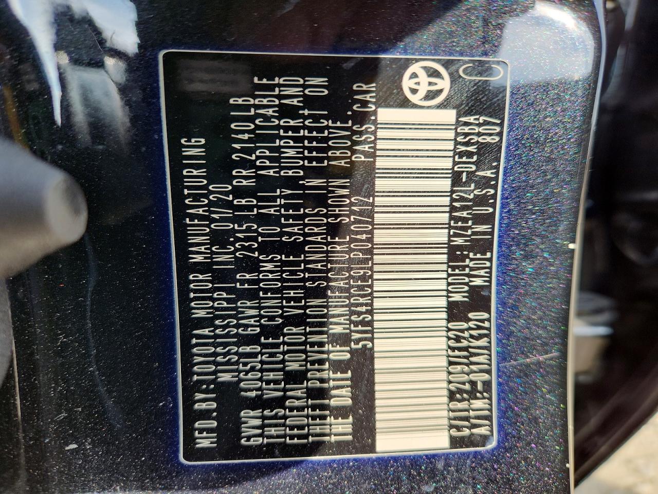 2020 TOYOTA COROLLA SE photo 23