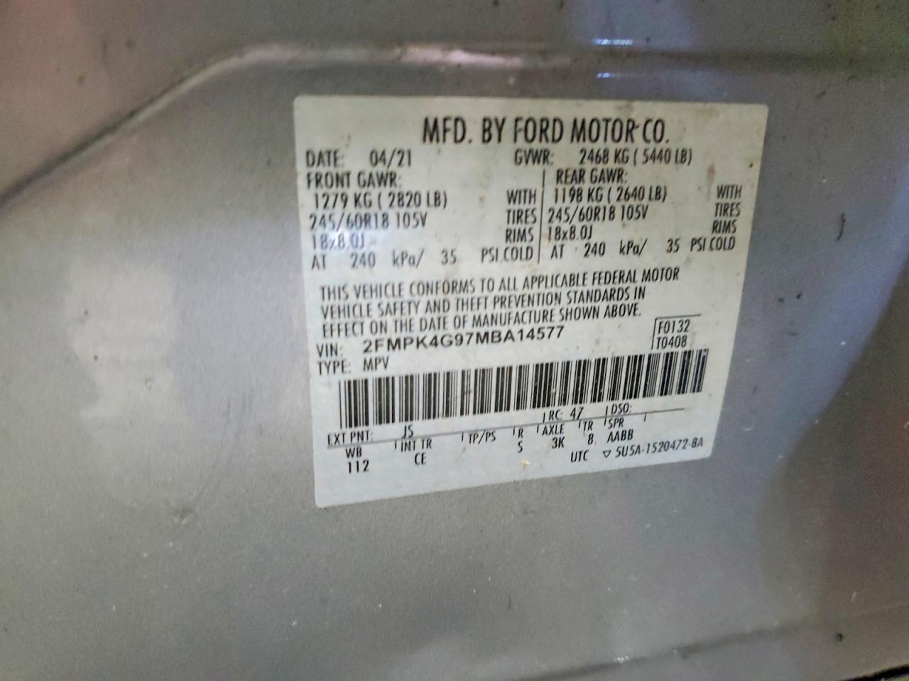 2021 FORD EDGE SE photo 25