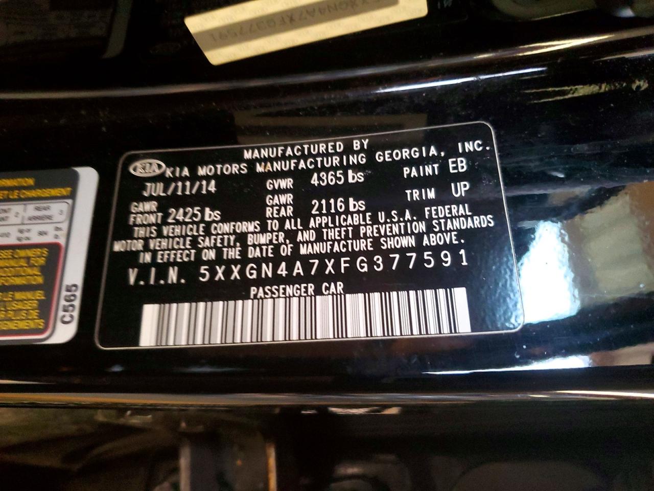 2015 KIA OPTIMA EX photo 12