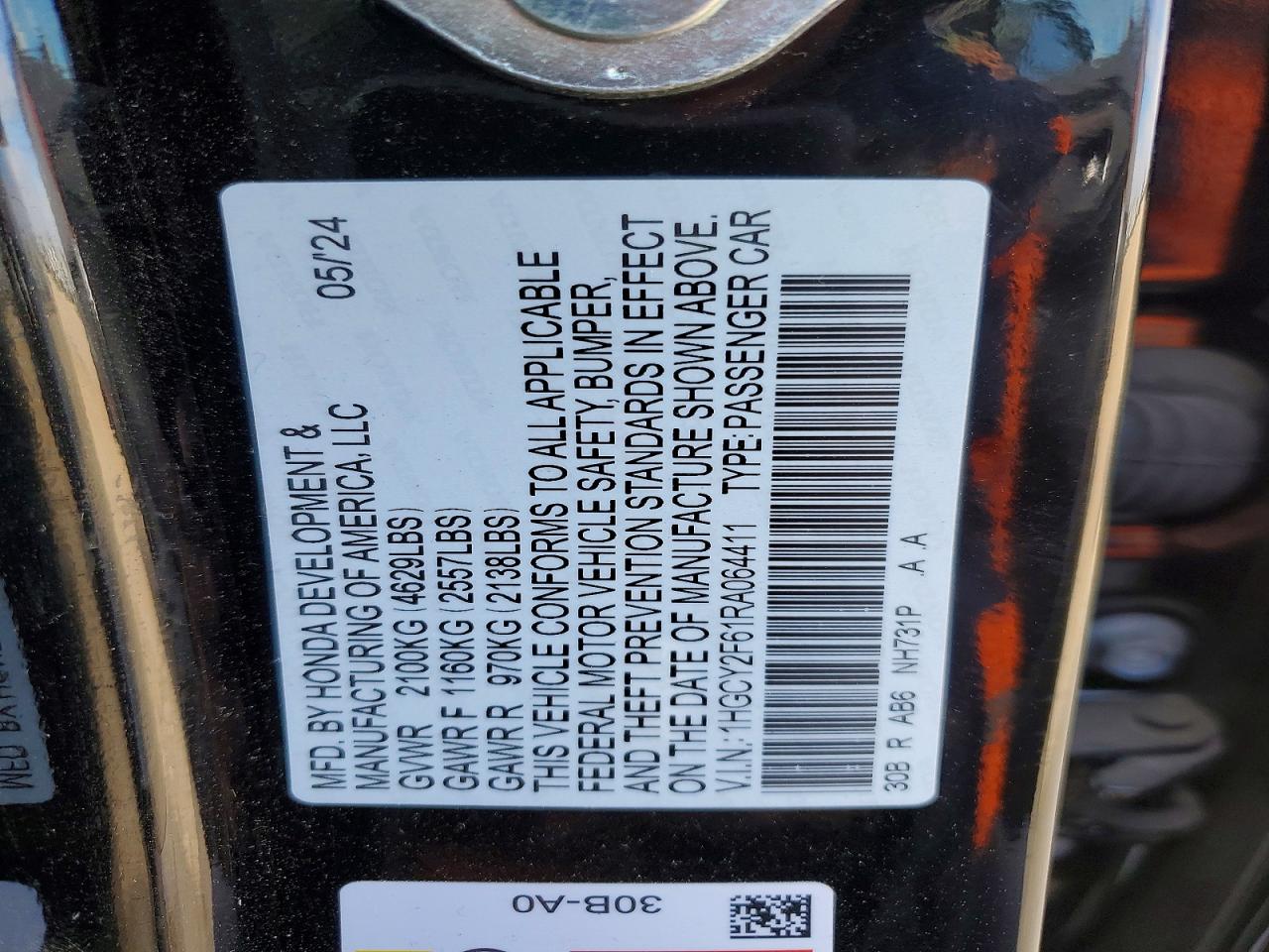 2024 HONDA ACCORD HYBRID EXL photo 13