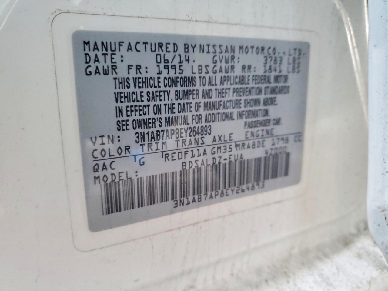 2014 NISSAN SENTRA SV photo 12
