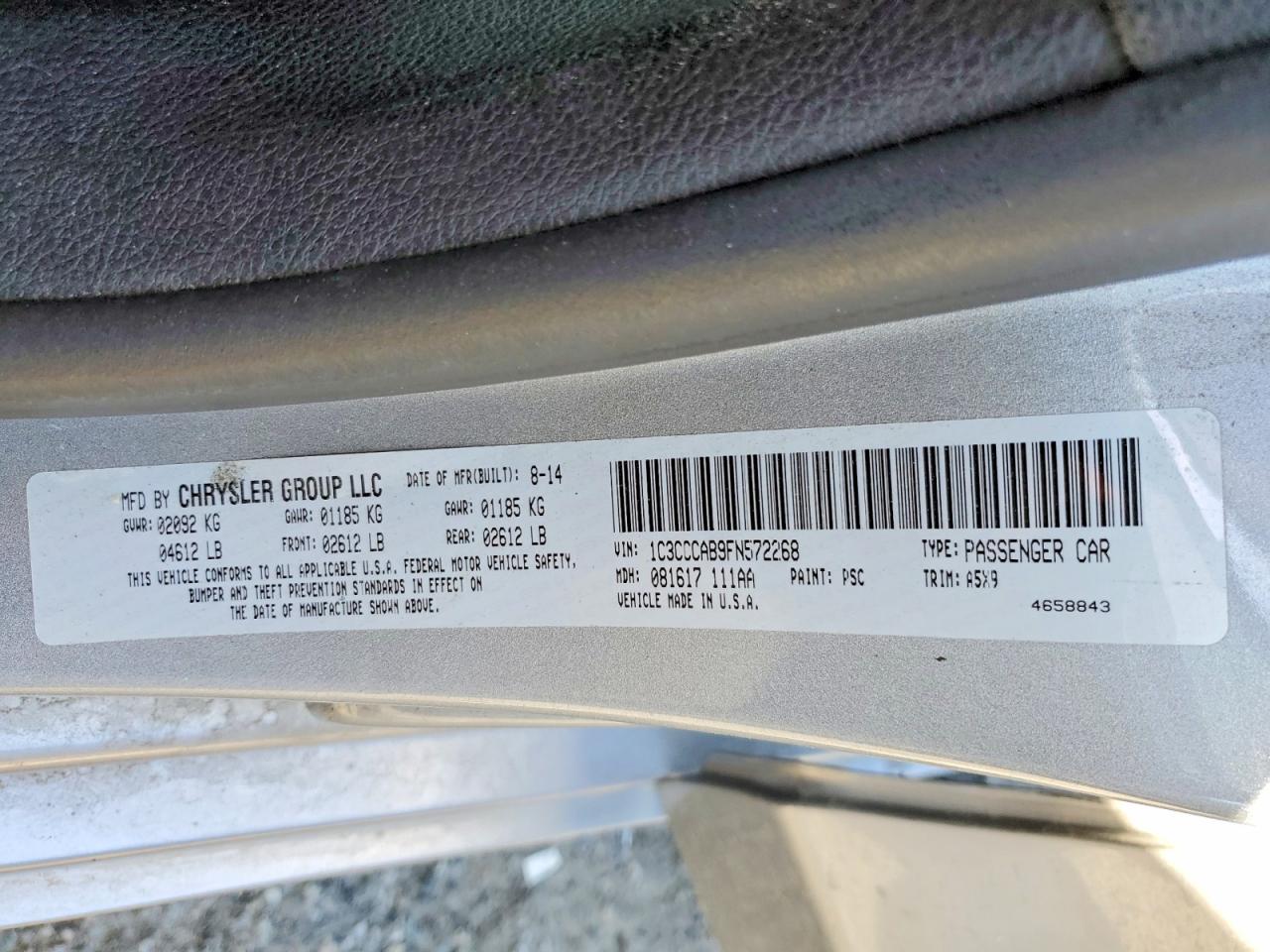 2015 CHRYSLER 200 LIMITED photo 34