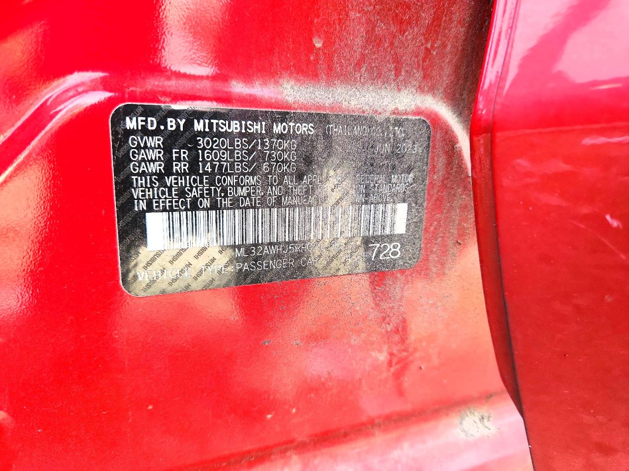 2024 MITSUBISHI MIRAGE SE photo 12