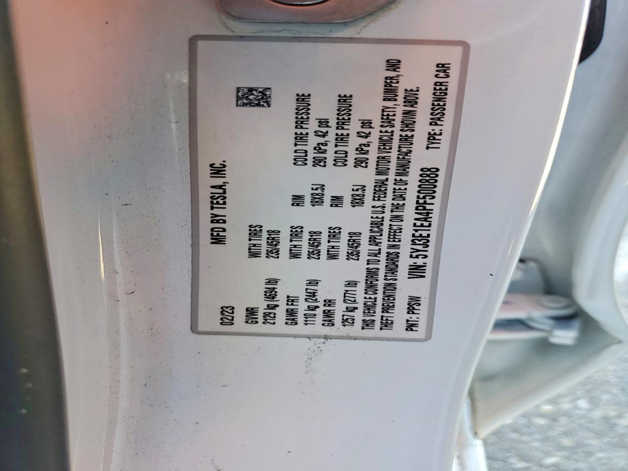 2023 TESLA MODEL 3 photo 12