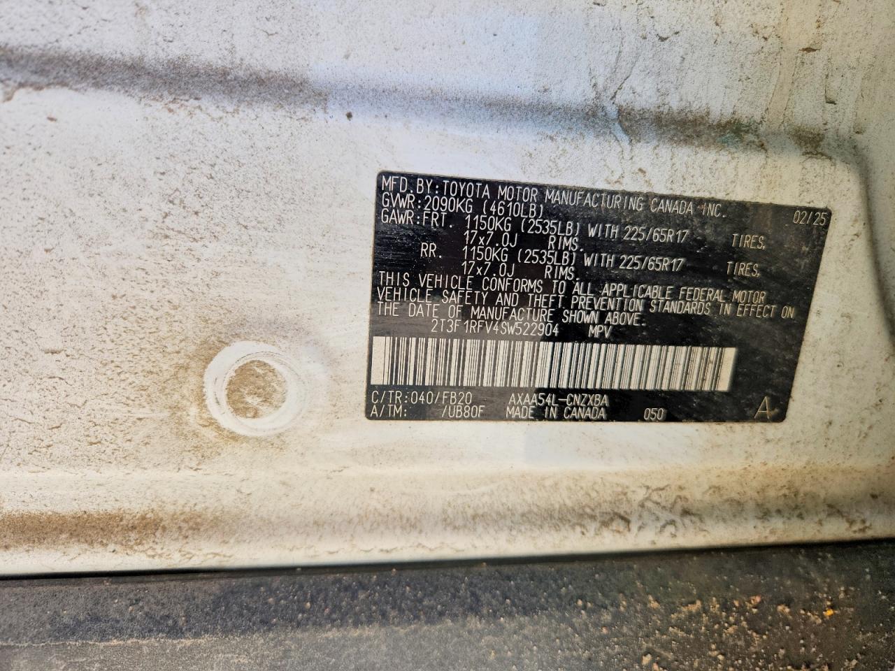2025 TOYOTA RAV4 LE photo 13