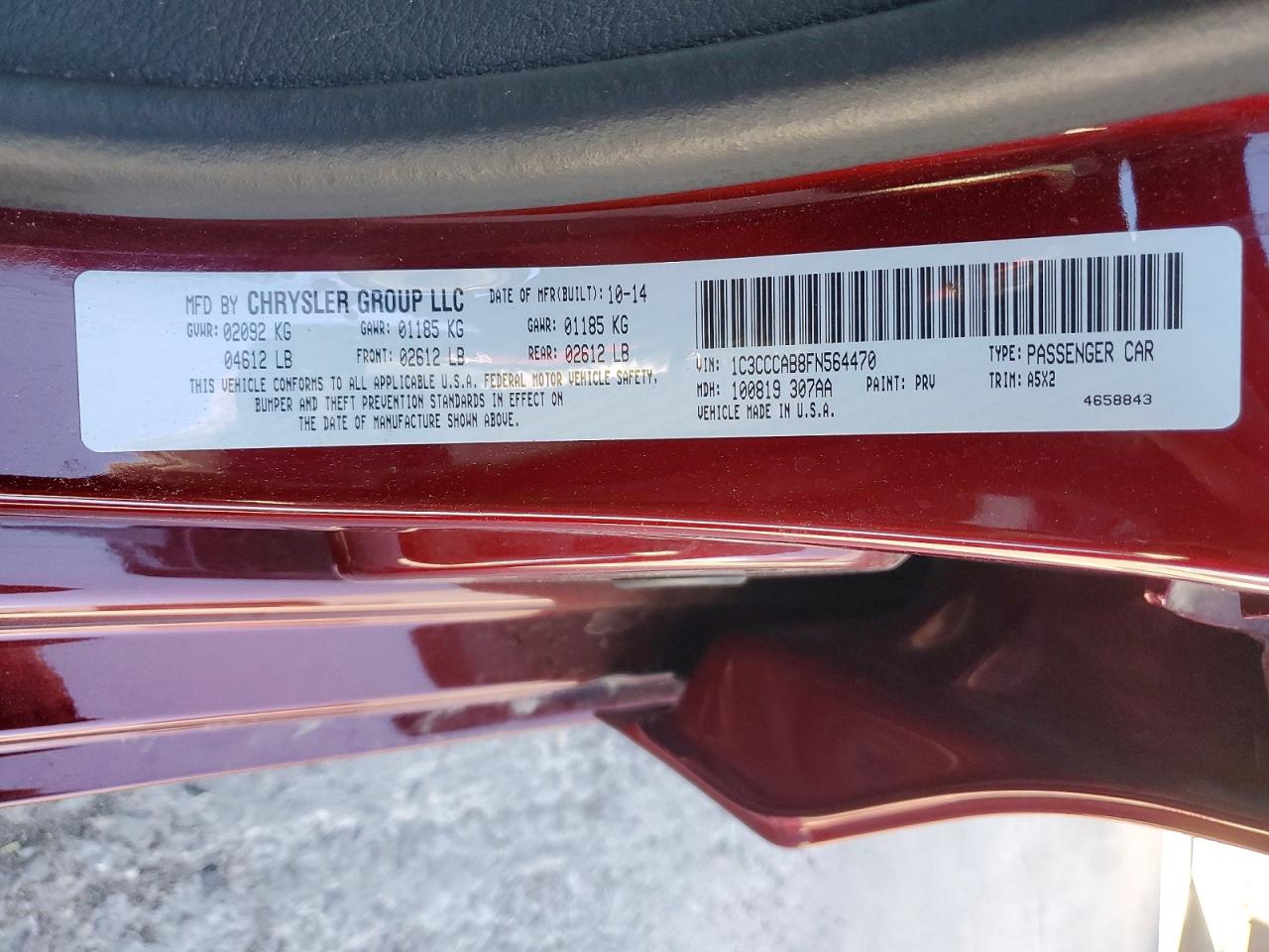 2015 CHRYSLER 200 LIMITED photo 37