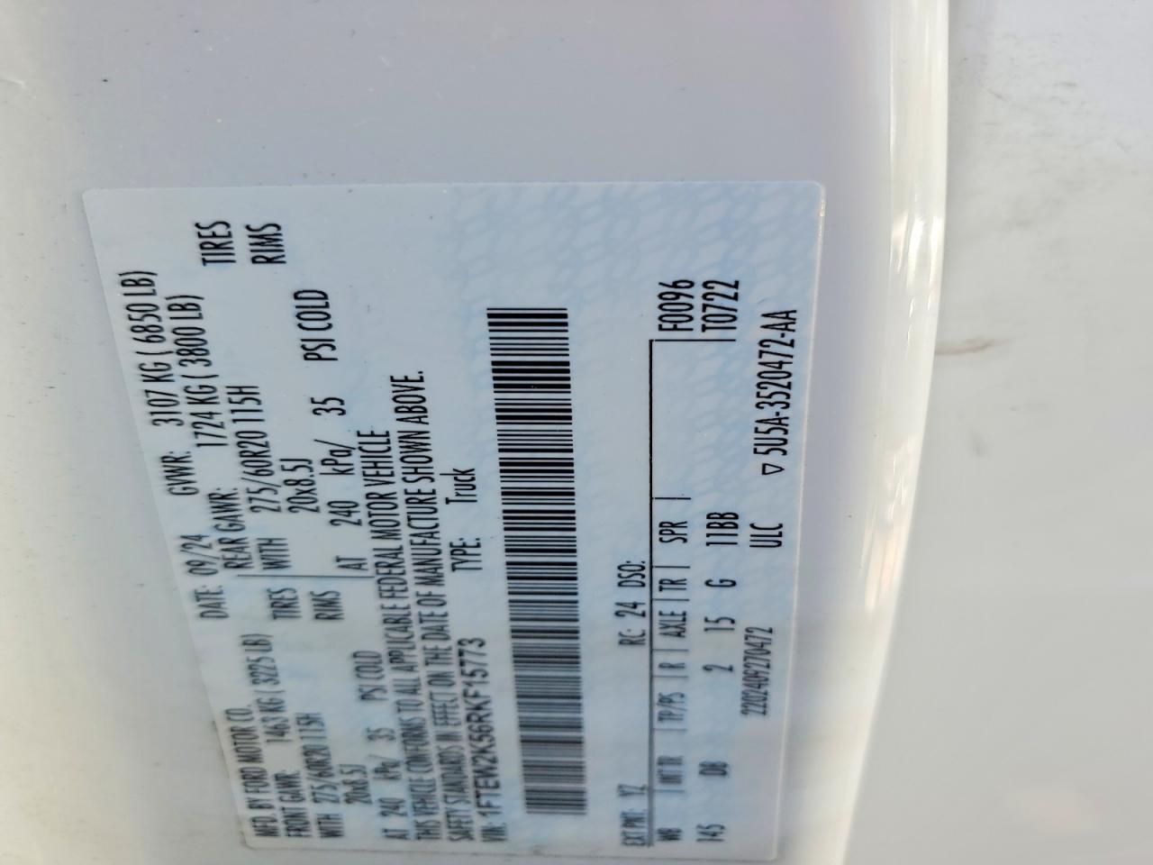 2024 FORD F150 STX photo 23