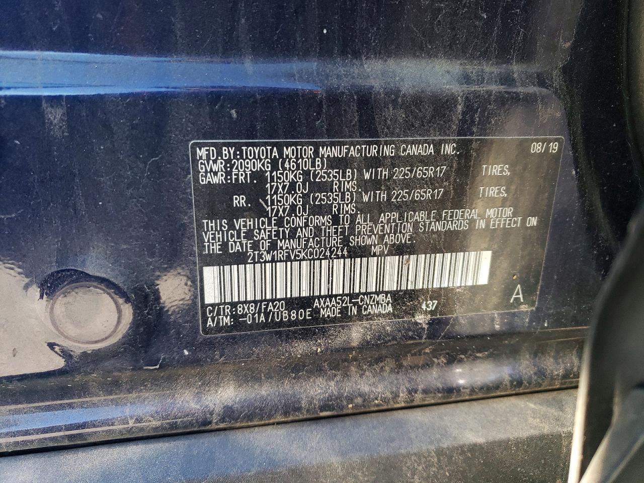 2019 TOYOTA RAV4 XLE photo 25