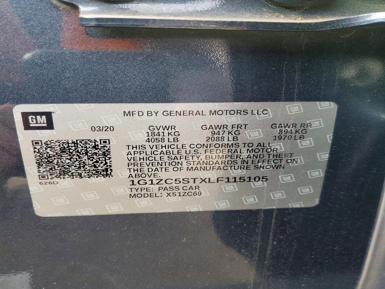 2020 CHEVROLET MALIBU LS photo 34