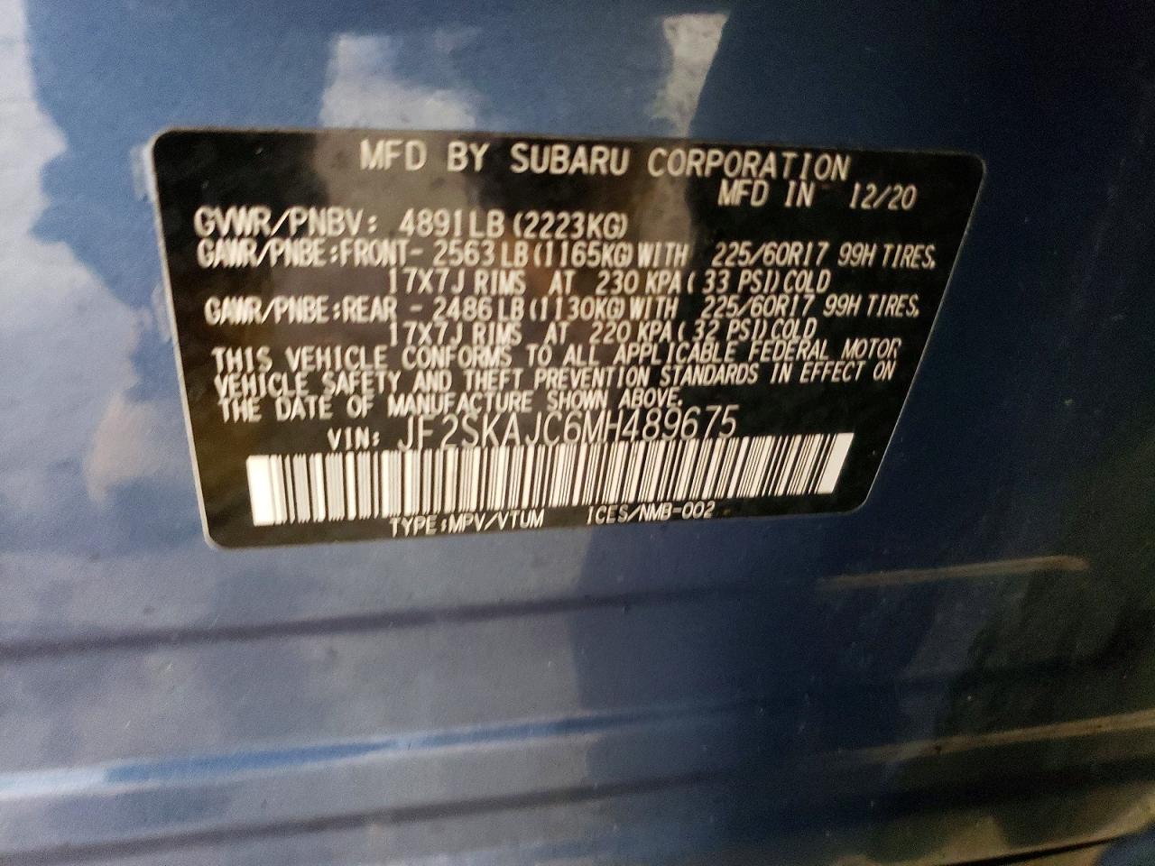 2021 SUBARU FORESTER PREMIUM photo 13