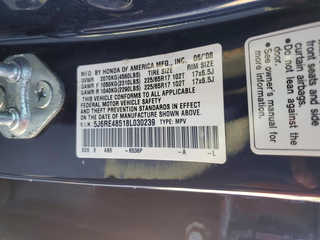 2008 HONDA CR-V EX photo 37