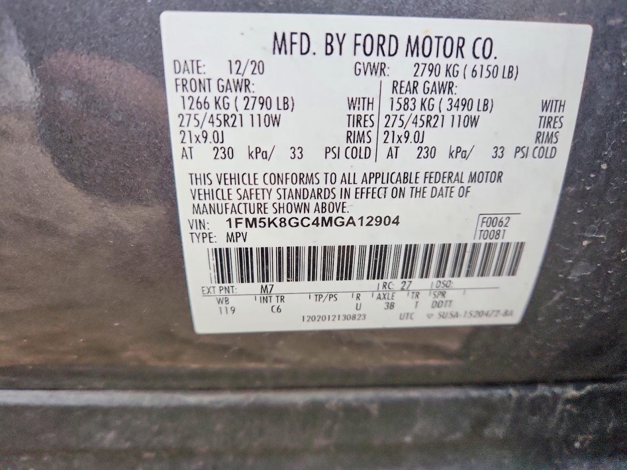 2021 FORD EXPLORER ST photo 25