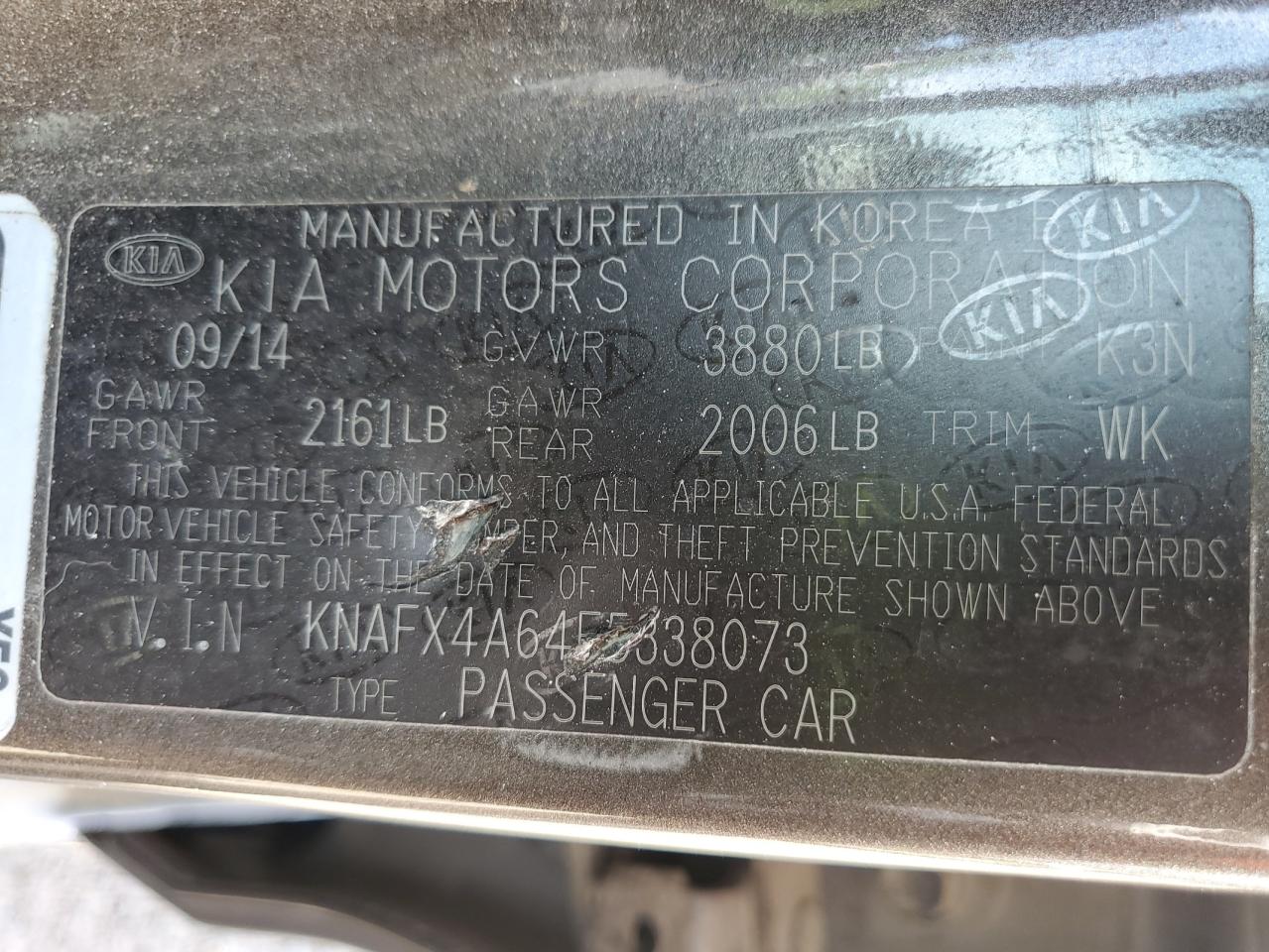2015 KIA FORTE LX photo 12
