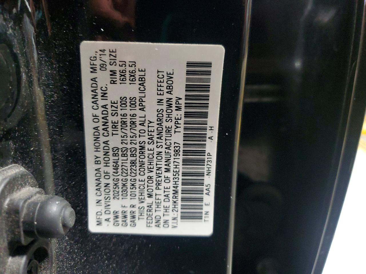 2014 HONDA CR-V LX photo 27