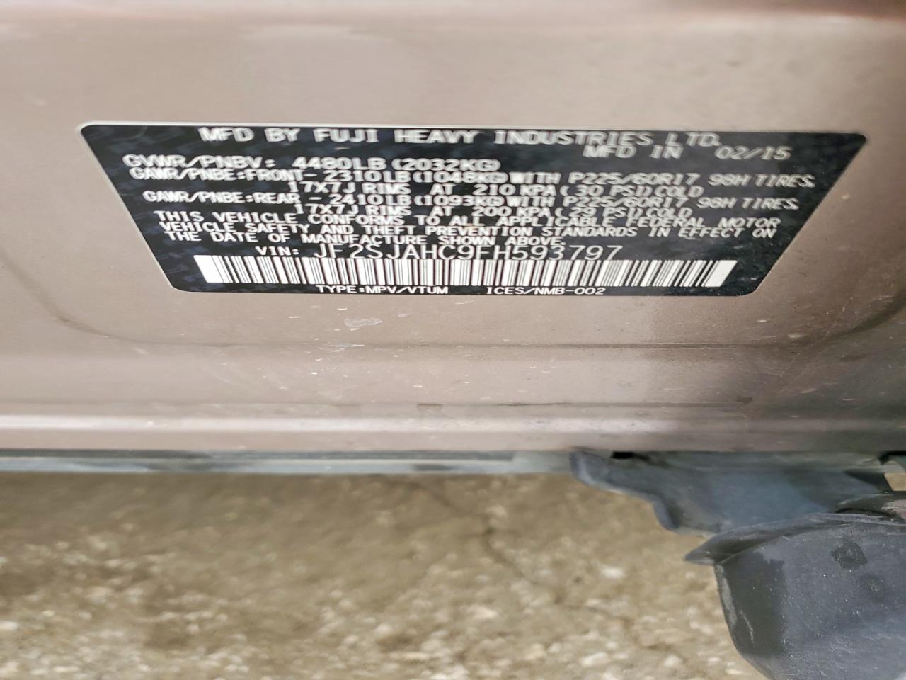 2015 SUBARU FORESTER 2.5I LIMITED photo 25