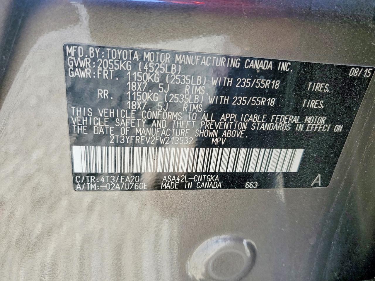 2015 TOYOTA RAV4 LIMITED photo 40