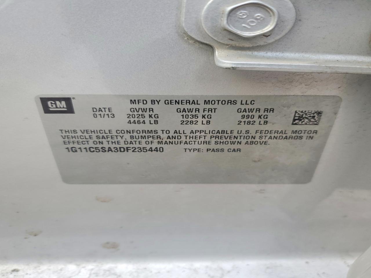 2013 CHEVROLET MALIBU 1LT photo 12