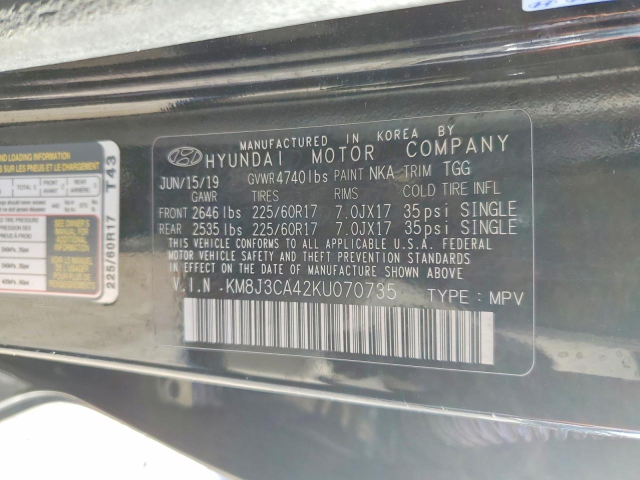2019 HYUNDAI TUCSON VALUE photo 37