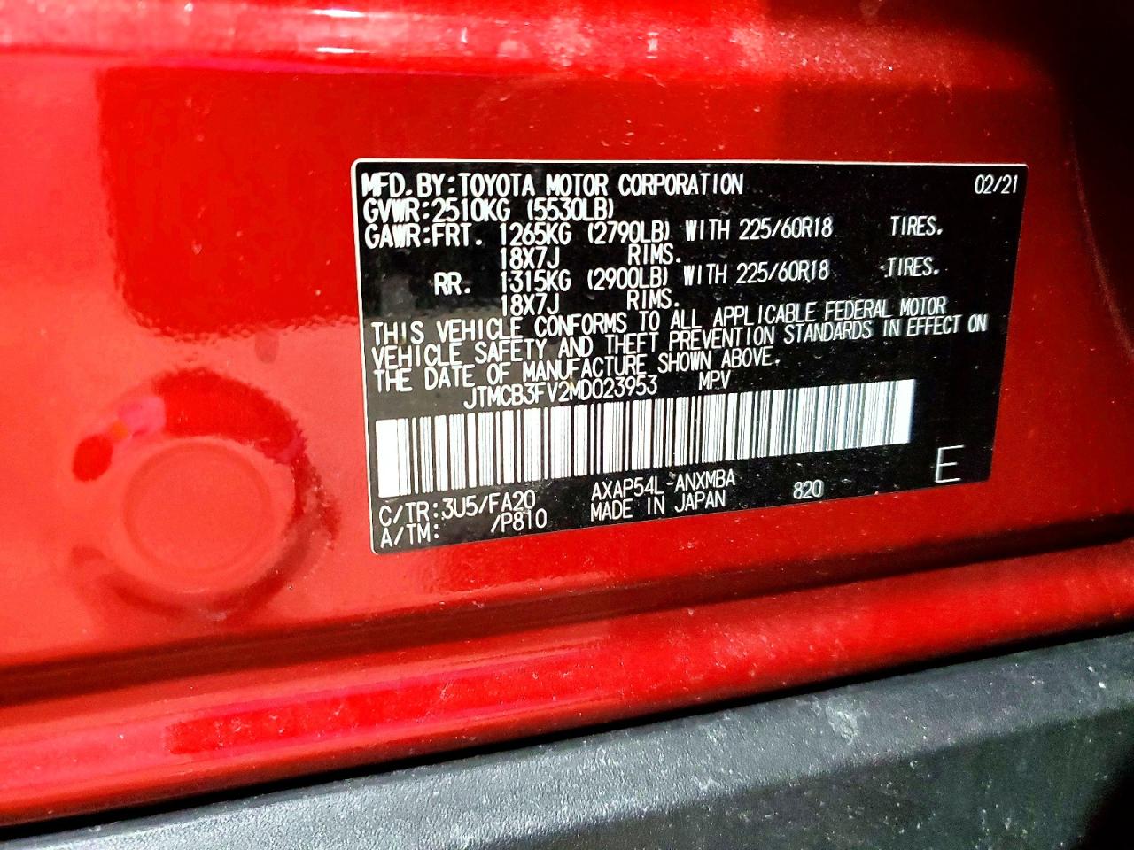 2021 TOYOTA RAV4 PRIME SE photo 13