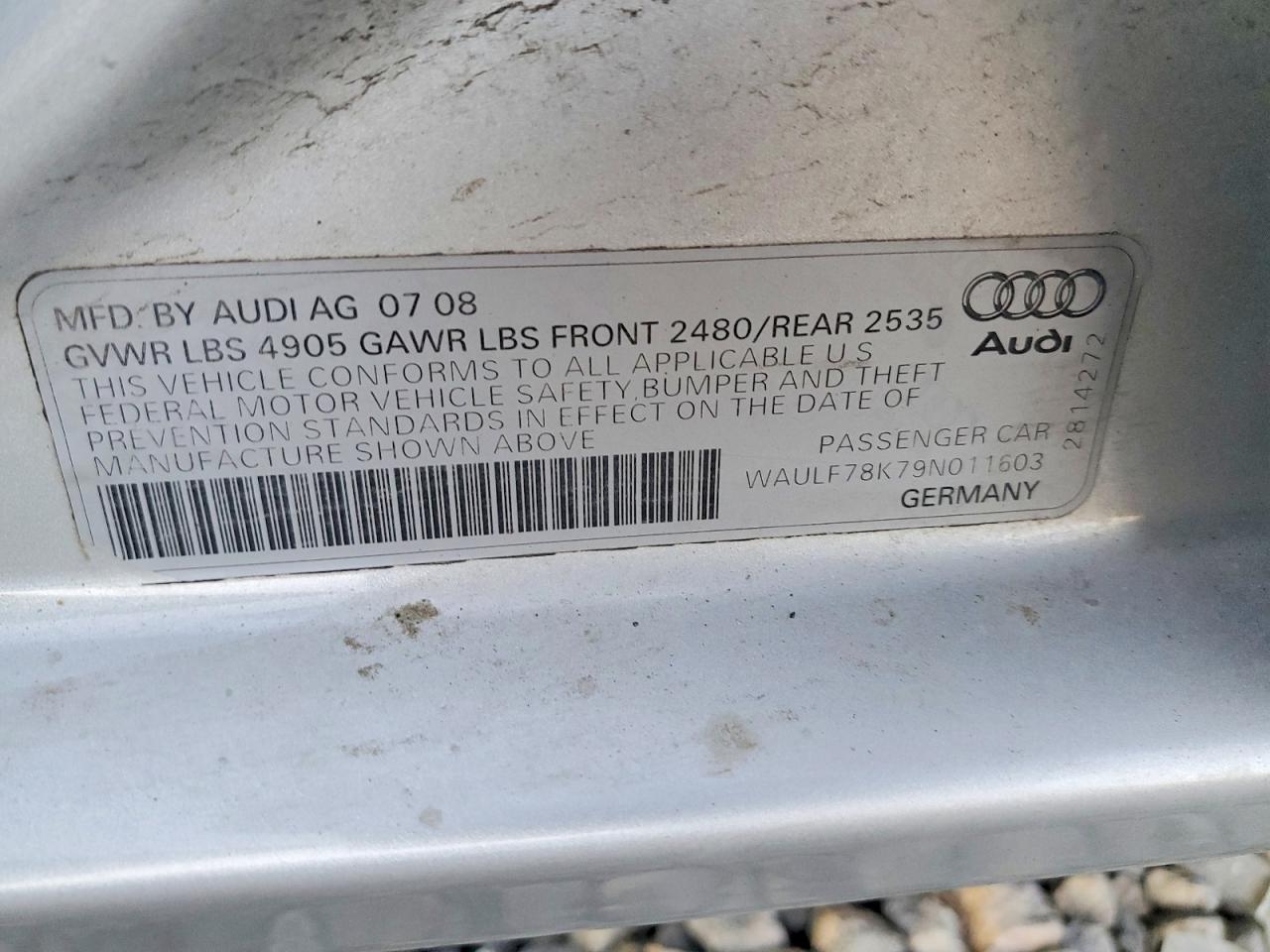 2009 AUDI A4 2.0T QUATTRO photo 12