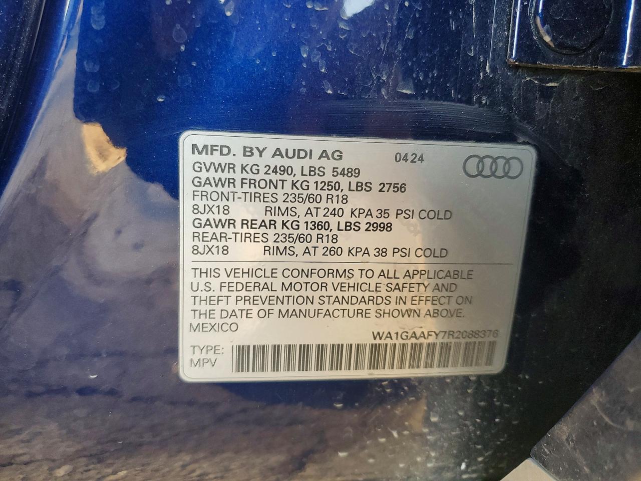 2024 AUDI Q5 PREMIUM 45 photo 13