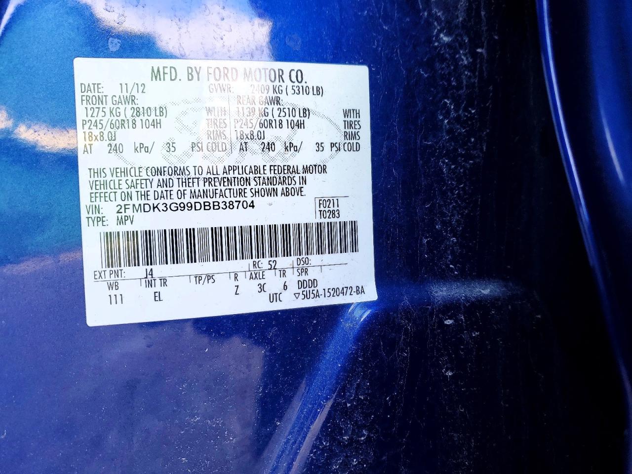 2013 FORD EDGE SE photo 23