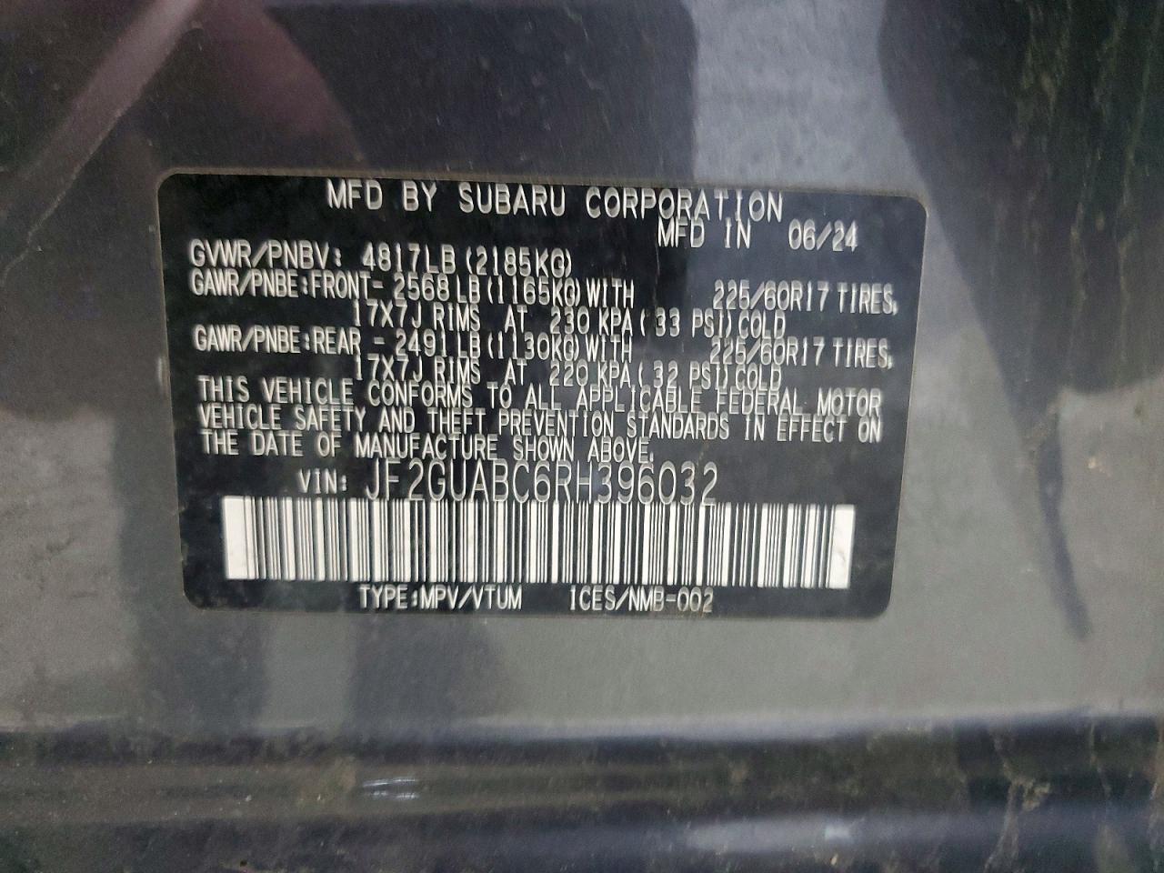 2024 SUBARU CROSSTREK photo 13