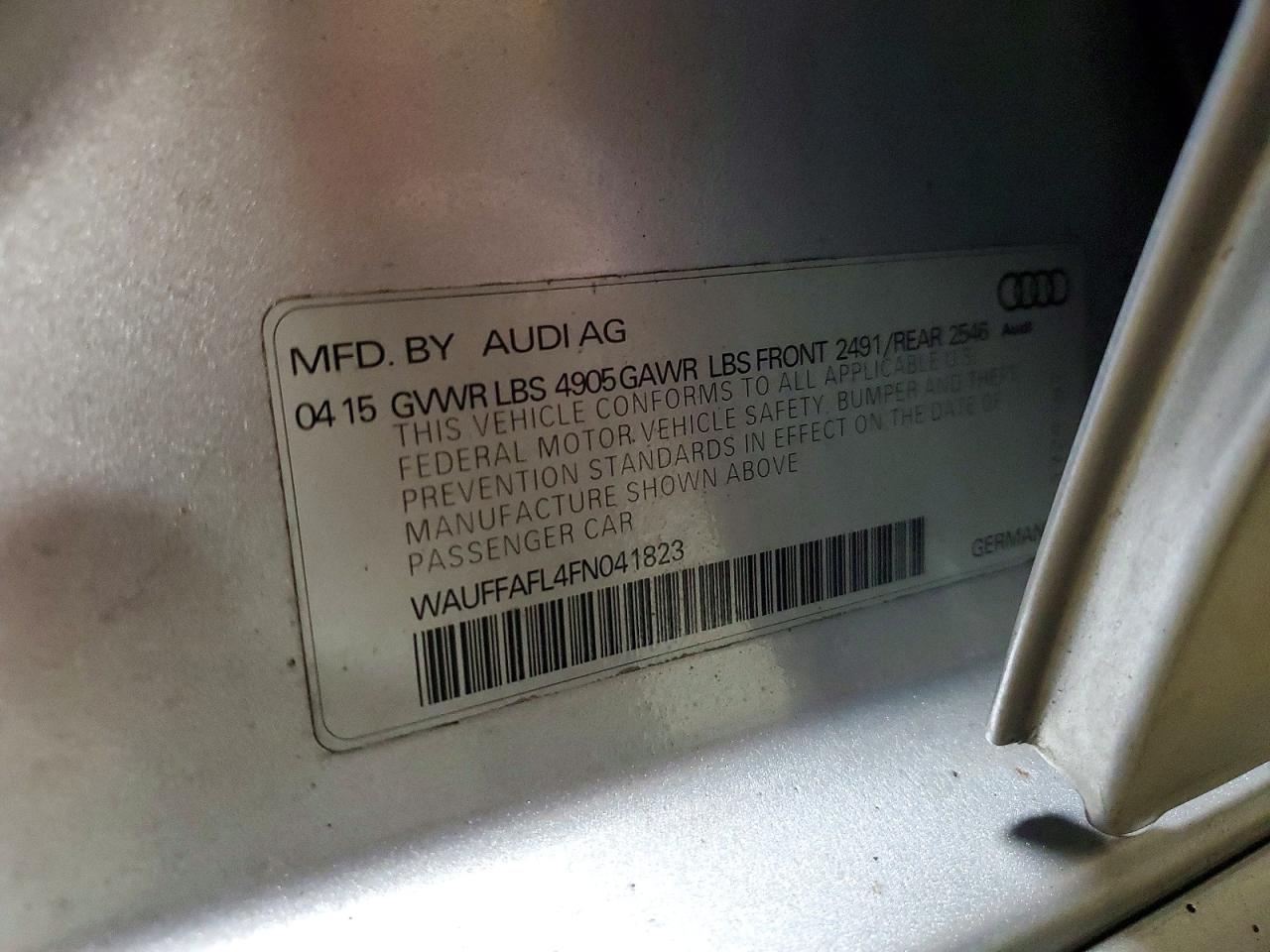 2015 AUDI A4 PREMIUM PLUS photo 12