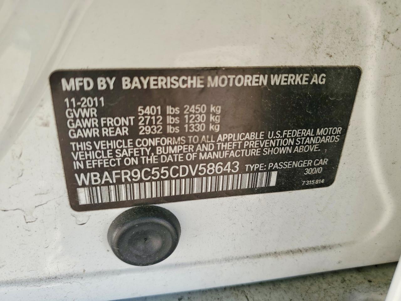 2012 BMW 550 I photo 12