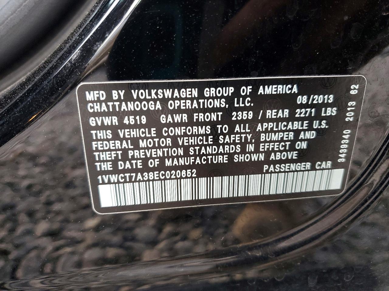 2014 VOLKSWAGEN PASSAT SEL photo 12