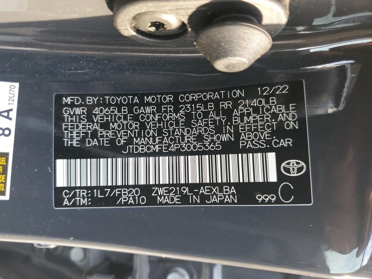 2023 TOYOTA COROLLA LE photo 25