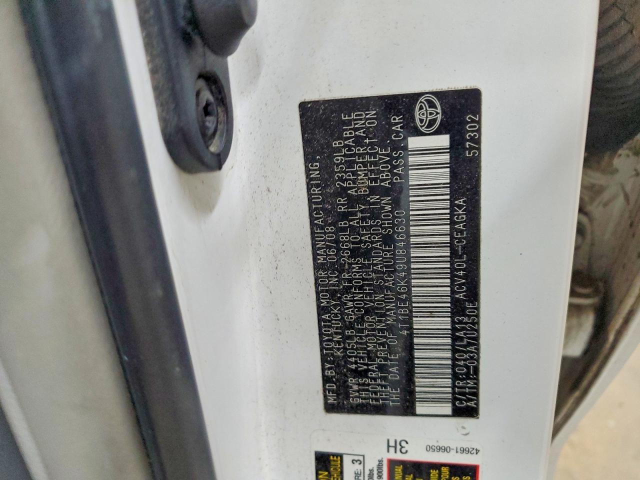 2009 TOYOTA CAMRY photo 12