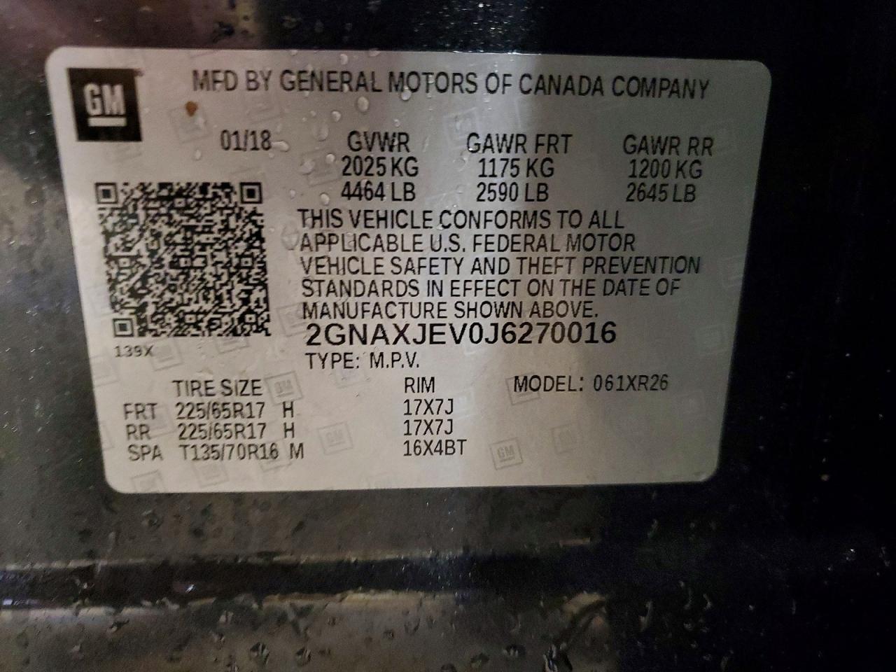 2018 CHEVROLET EQUINOX LT photo 27