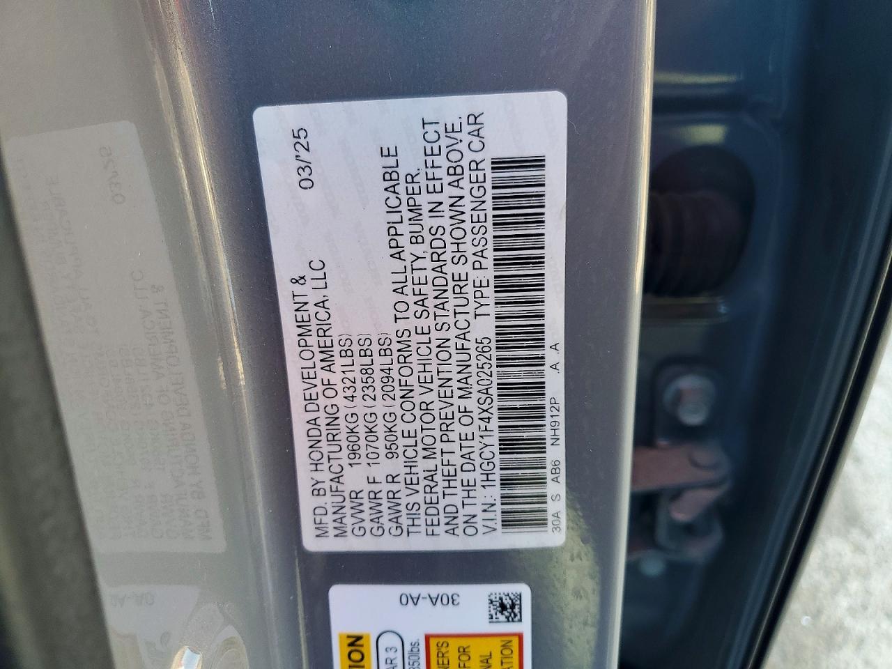 2025 HONDA ACCORD SE photo 23