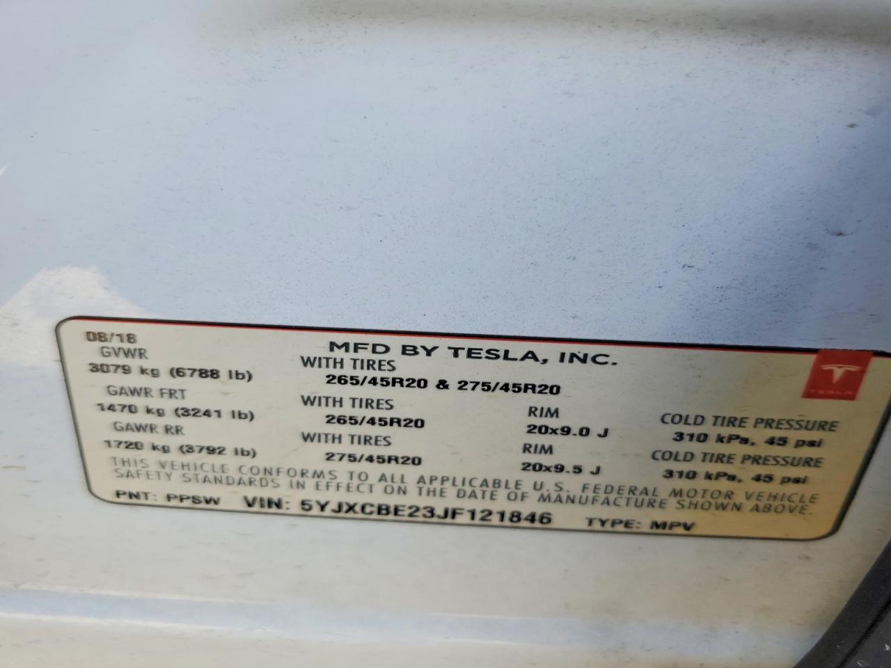 2018 TESLA MODEL X photo 37