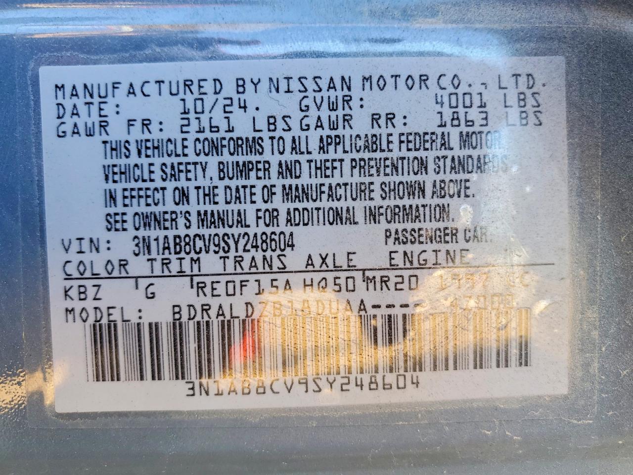 2025 NISSAN SENTRA SV photo 37