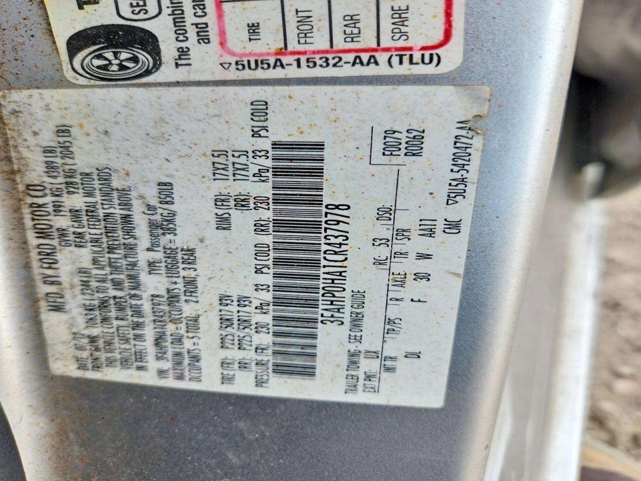 2012 FORD FUSION SE photo 23