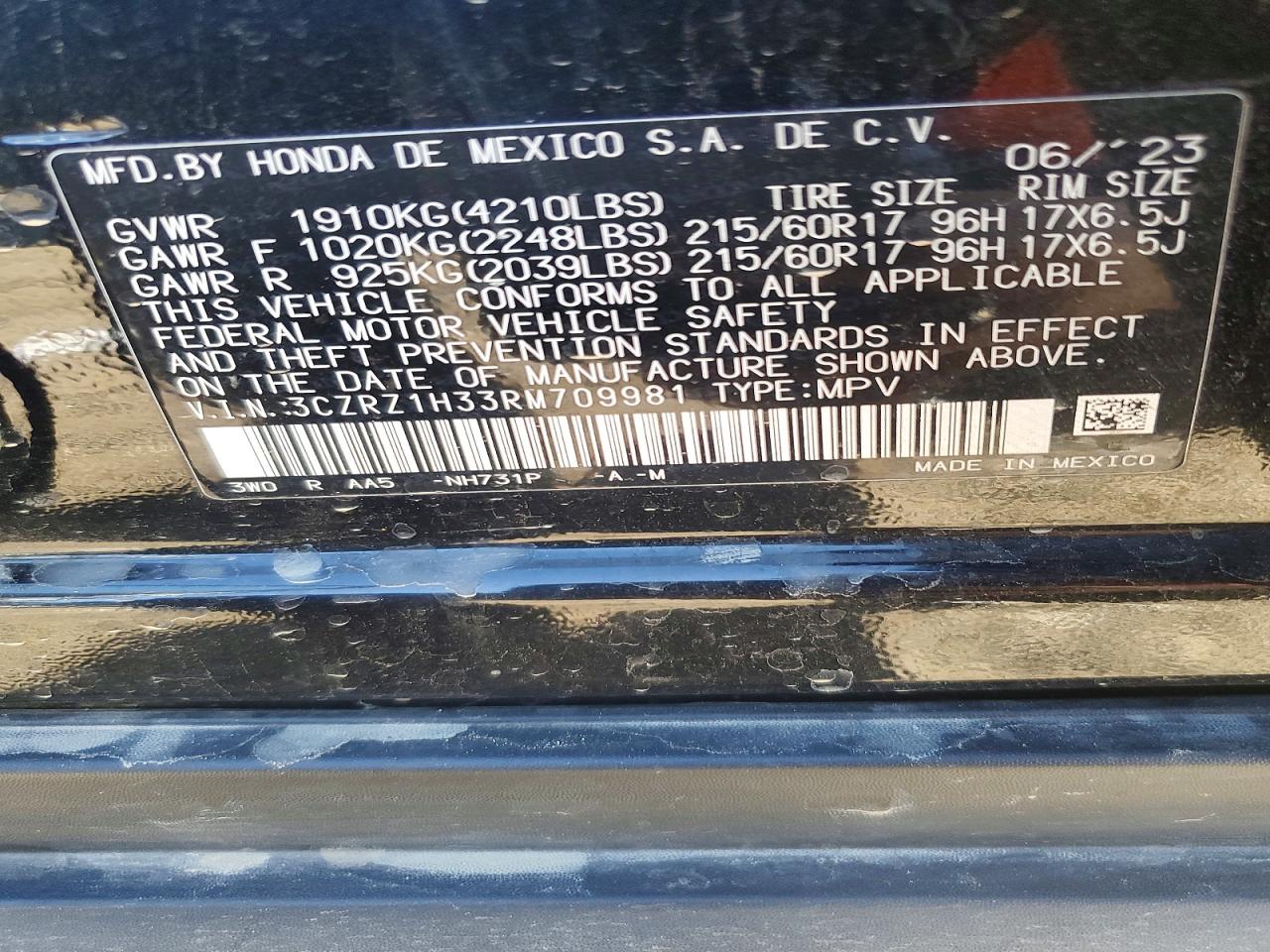 2024 HONDA HR-V LX photo 12