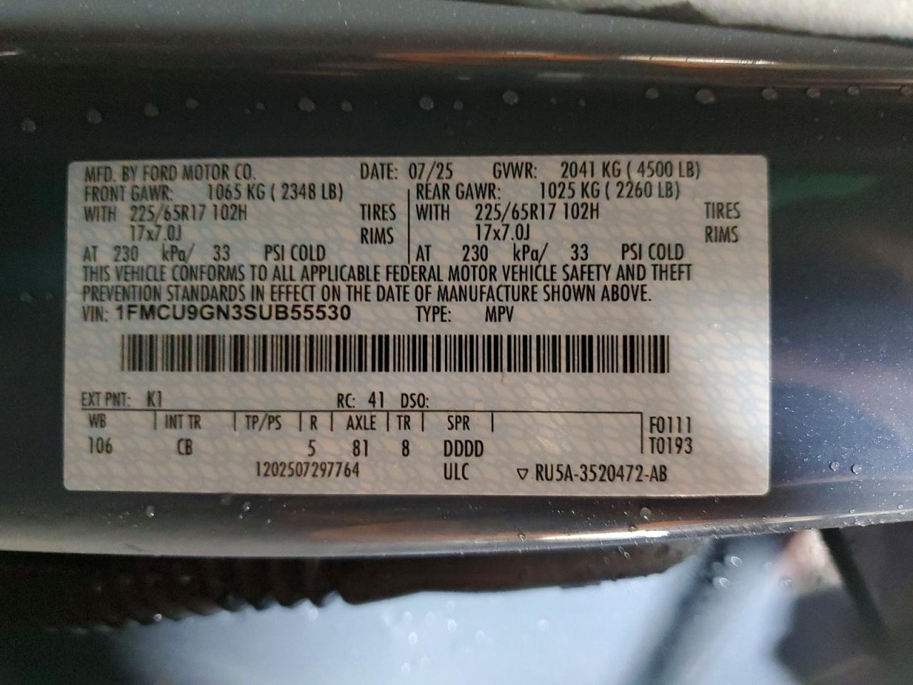 2025 FORD ESCAPE ACTIVE photo 25