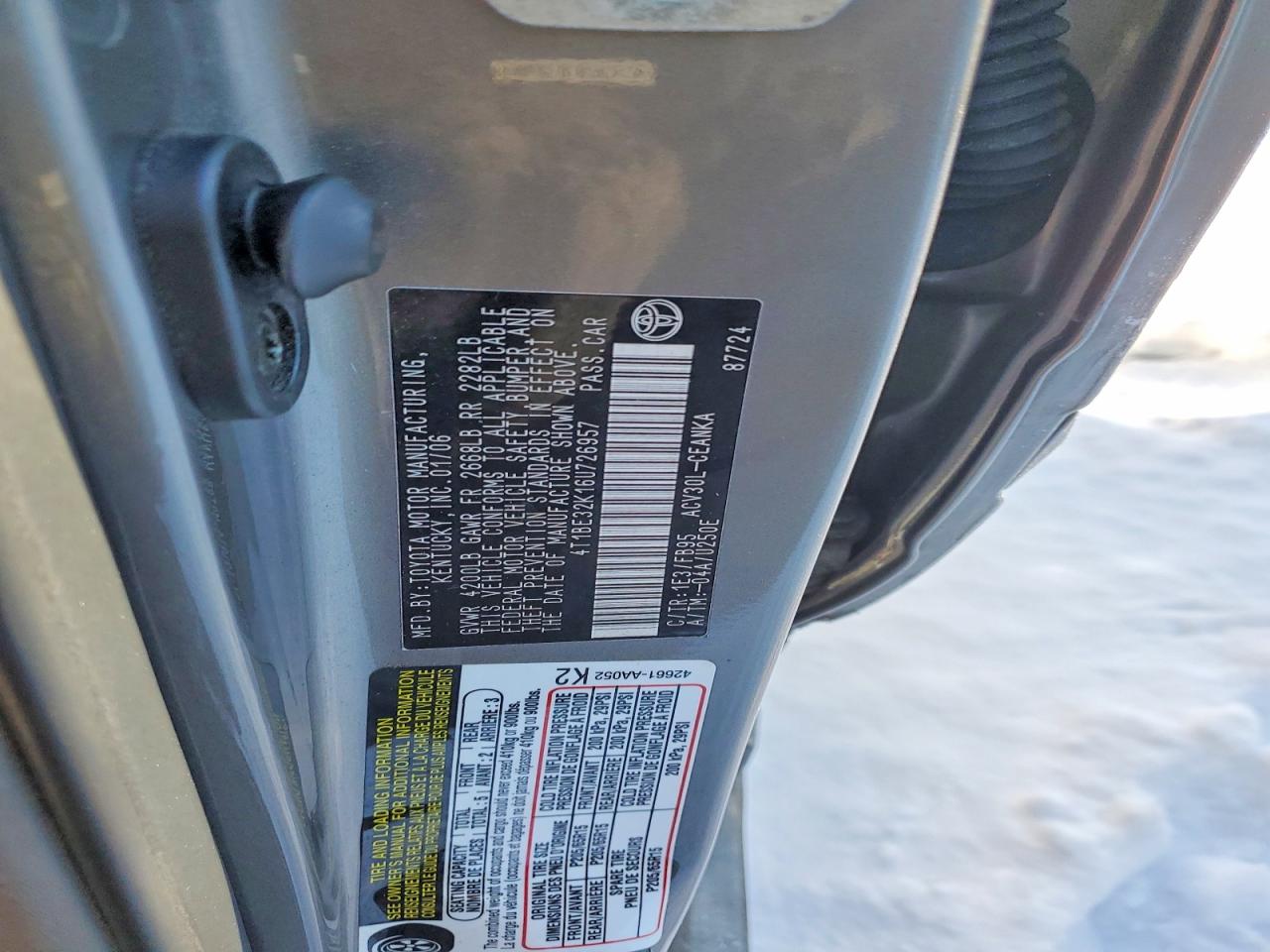 2006 TOYOTA CAMRY LE photo 23