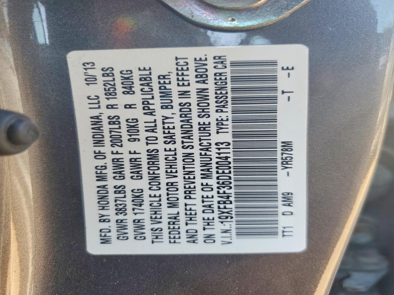 2013 HONDA CIVIC HYBRID L photo 12