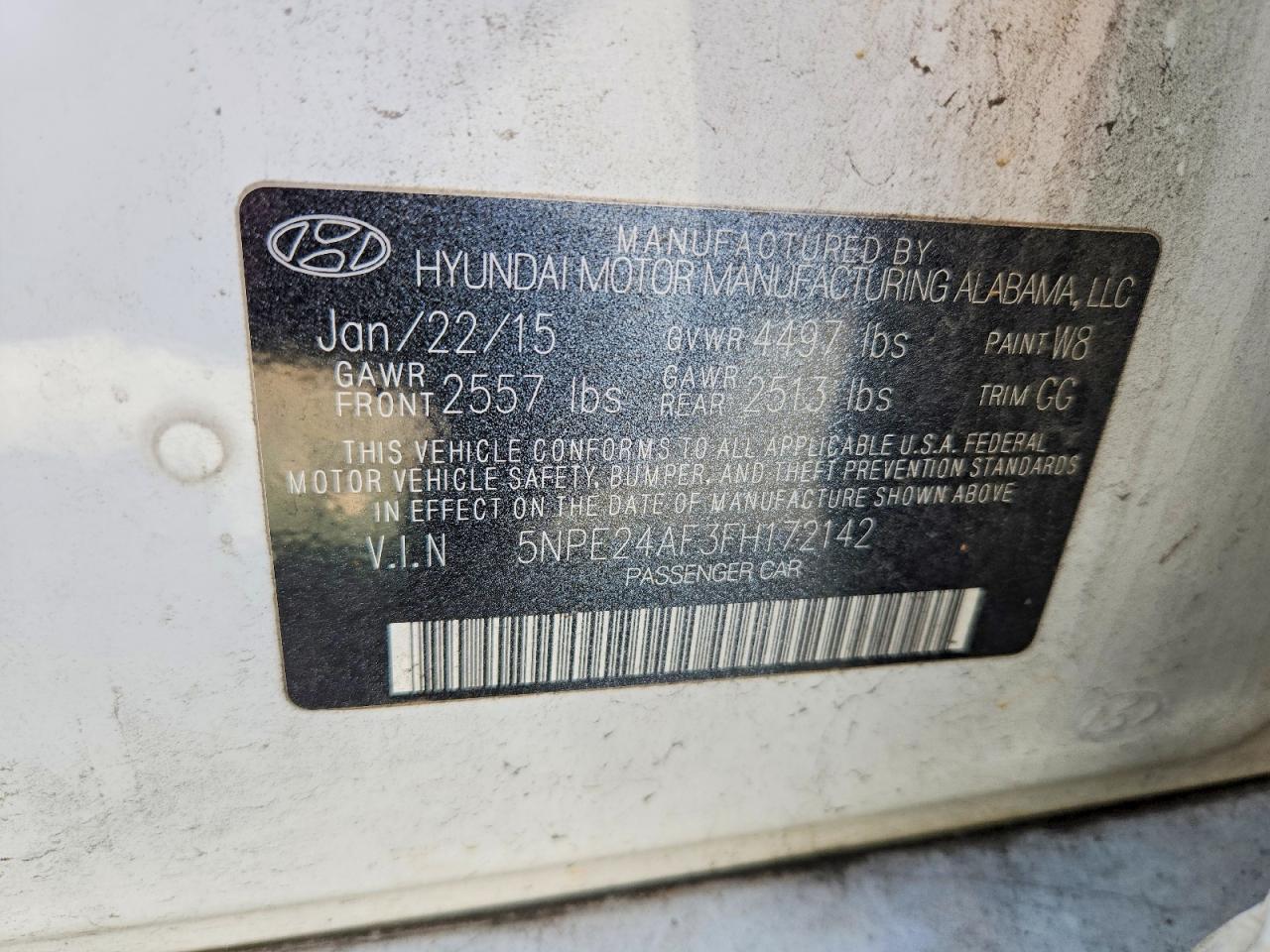 2015 HYUNDAI SONATA SE photo 25