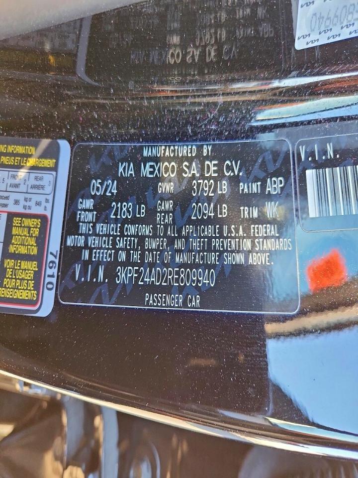 2024 KIA FORTE LX photo 12