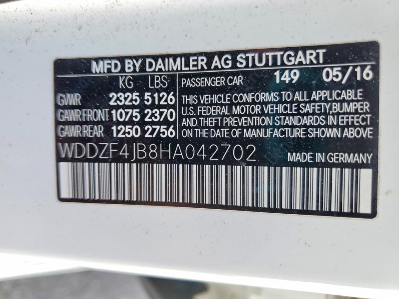 2017 MERCEDES-BENZ E 300 photo 12