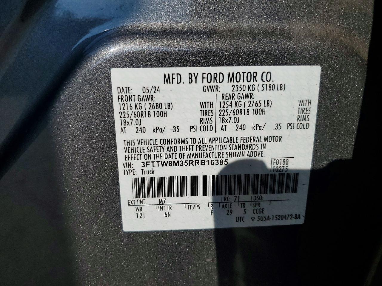 2024 FORD MAVERICK LARIAT photo 23