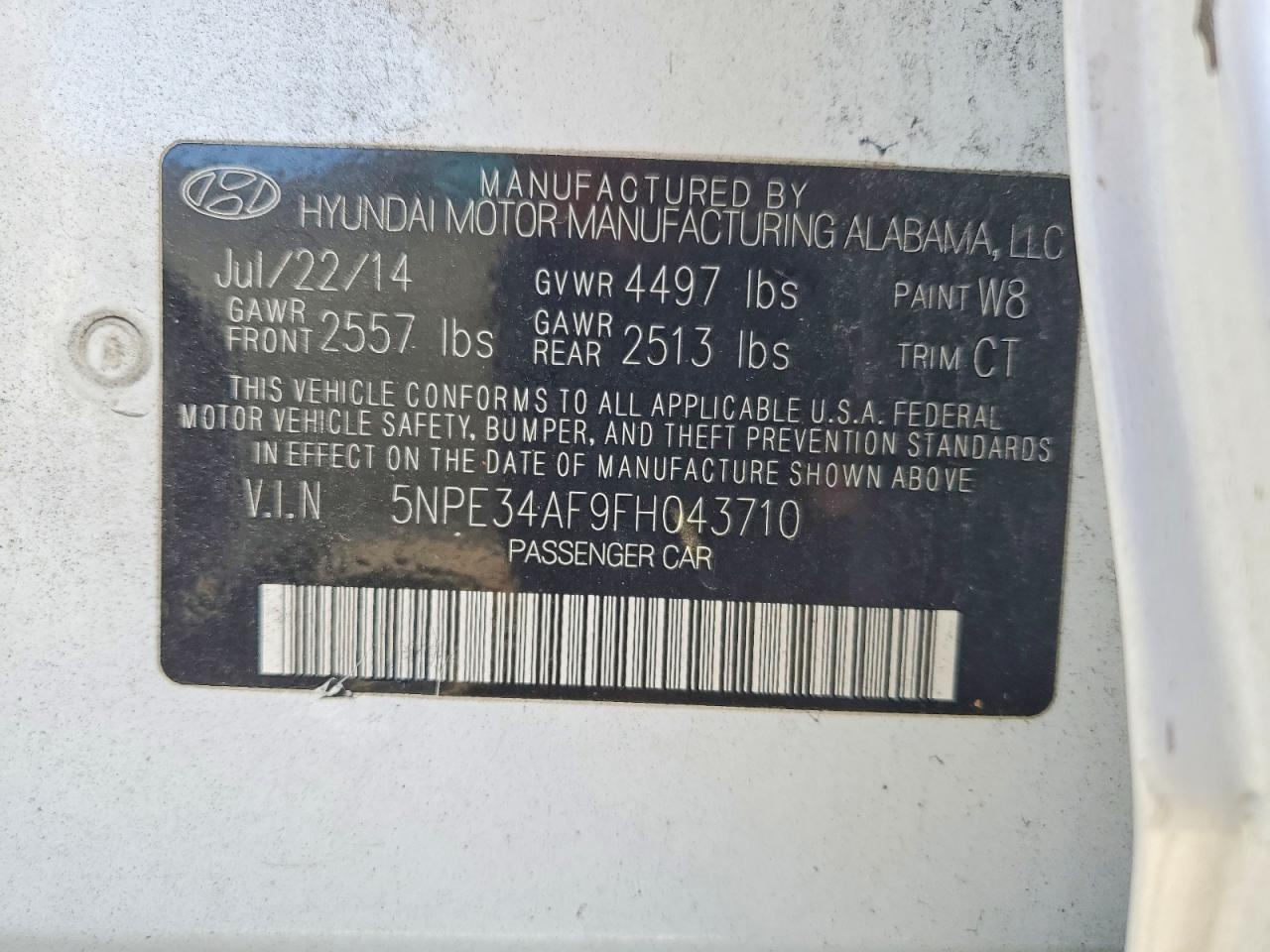 2015 HYUNDAI SONATA SPORT photo 34