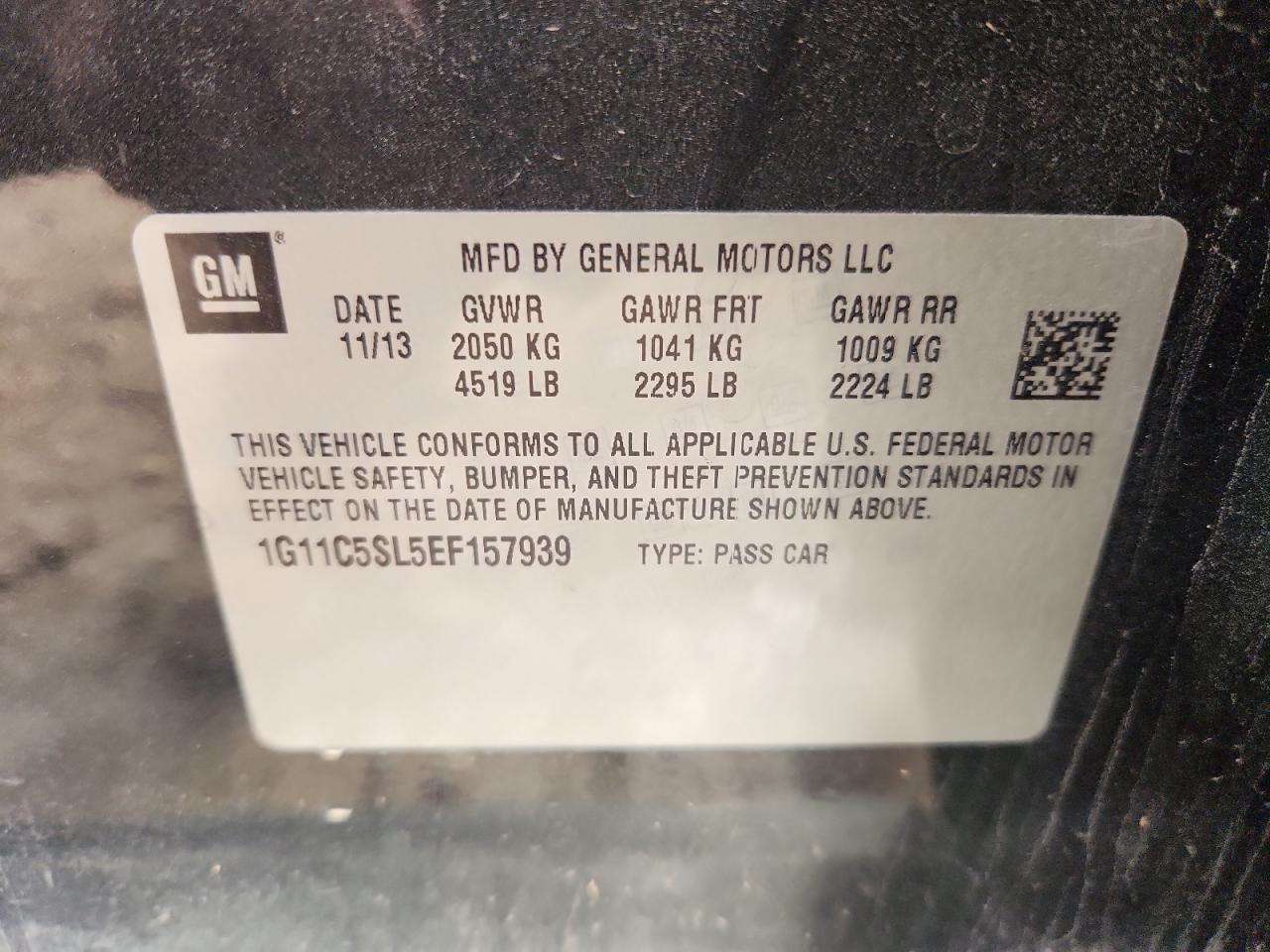 2014 CHEVROLET MALIBU 1LT photo 13